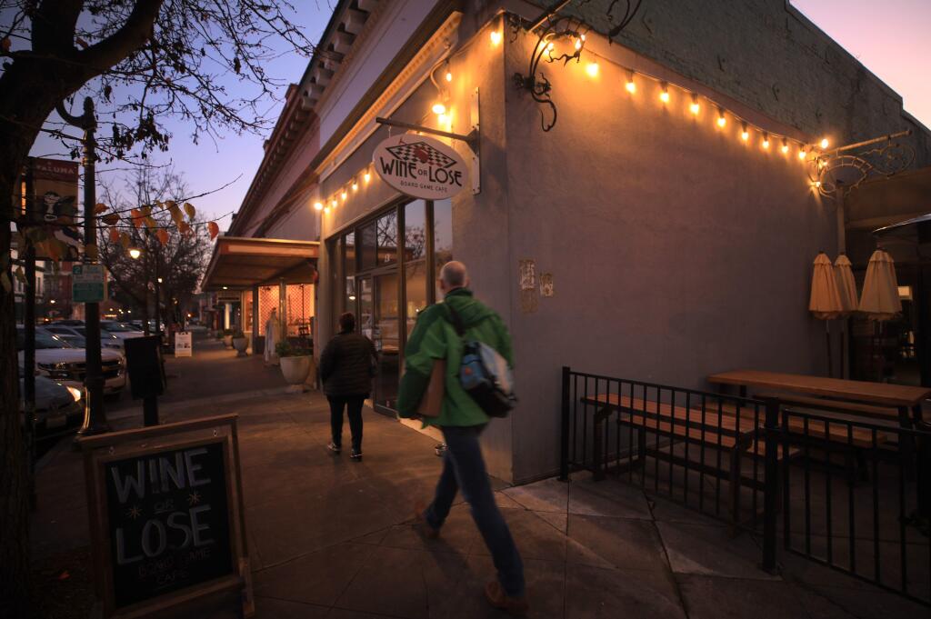 The Wine or Lose restaurant on Kentucky Street in Petaluma on Thursday, Jan. 9, 2020. (KENT PORTER/ PD)