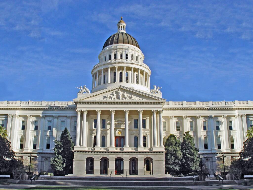 This undated photo shows California's Capitol building, home office for the state legislators. (AP Photo/Sacramento Convention & Visitors Bureau)