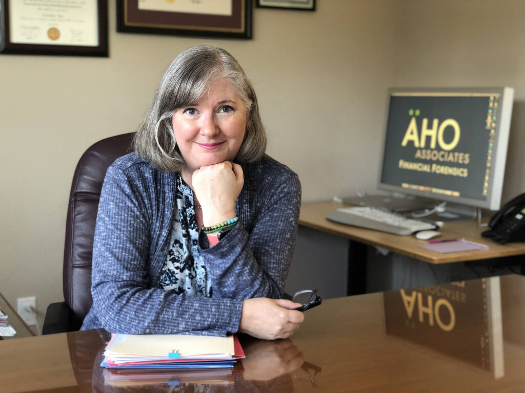Lorraine Aho, partner, Aho Financial Forensics, Sonoma, is a North Bay Business Journal 2021 Women in Business Award winner.