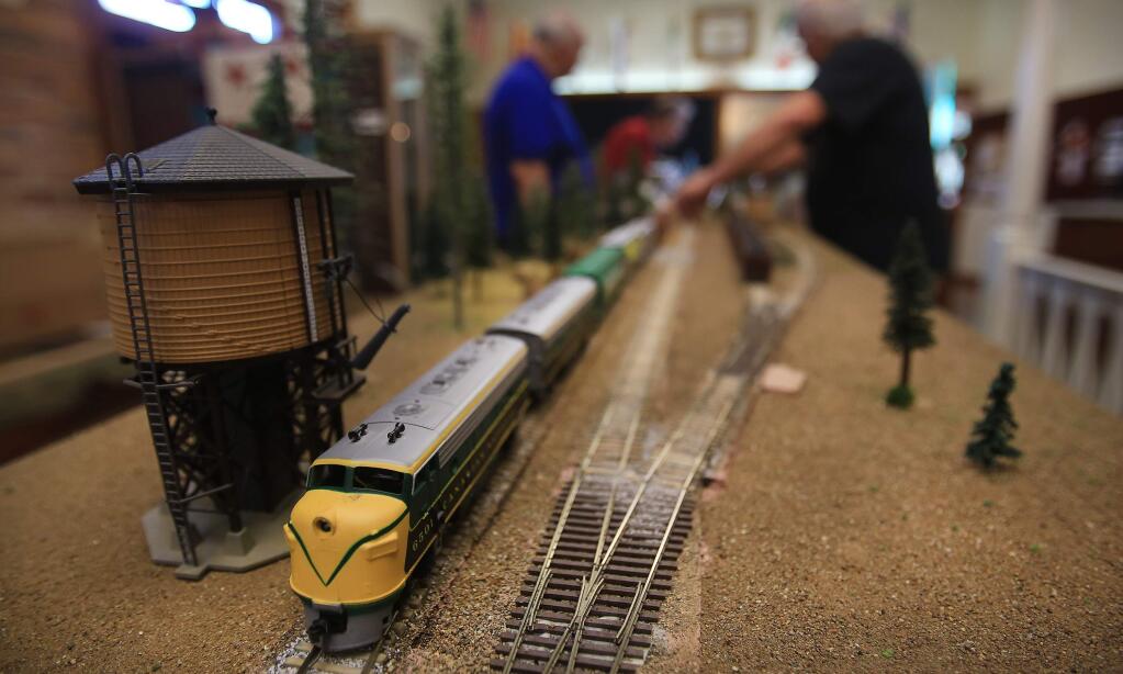 An HO scale model train diorama on display at the Depot Park Museum in Sonoma, Friday Dec. 2, 2016. (Kent Porter / The Press Democrat) 2016