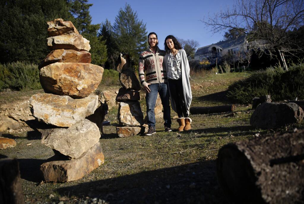 PHOTO: 1 by BETH SCHLANKER / The Press Democrat -Velisa and Jared Pickard plan to open Be Here: Farm and Nature Sanctuary, a multi-million dollar private retreat, in 2017 on their 167-acre property west of St. Helena. The two former New Yorkers were inspired to build their dream in Wine Country after a Napa wine tasting vacation in 2008, and a trip to Italy, where they visited agriturismos, farms that double as guest-house style-private resorts.