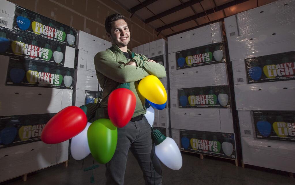 Stephen Rouse, at his warehouse on Eighth Street East, is all wrapped up in his new lighting business. (Photo by Robbi Pengelly/Index-Tribune)