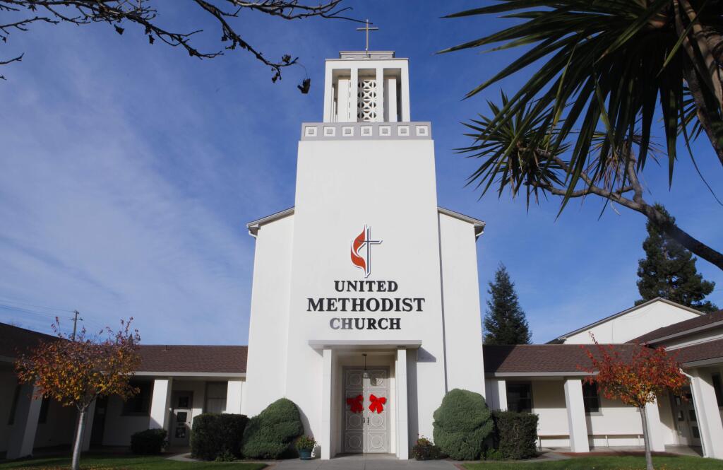 Petaluma, CA, USA. Tuesday, December 06, 2016._ The Petaluma United Methodist Church held its first service in its new building on Dec. 7, 1941, which was the day the Japanese attacked Pearl Harbor in WWII, now known as Pearl Harbor Day. (CRISSY PASCUAL/ARGUS-COURIER STAFF)