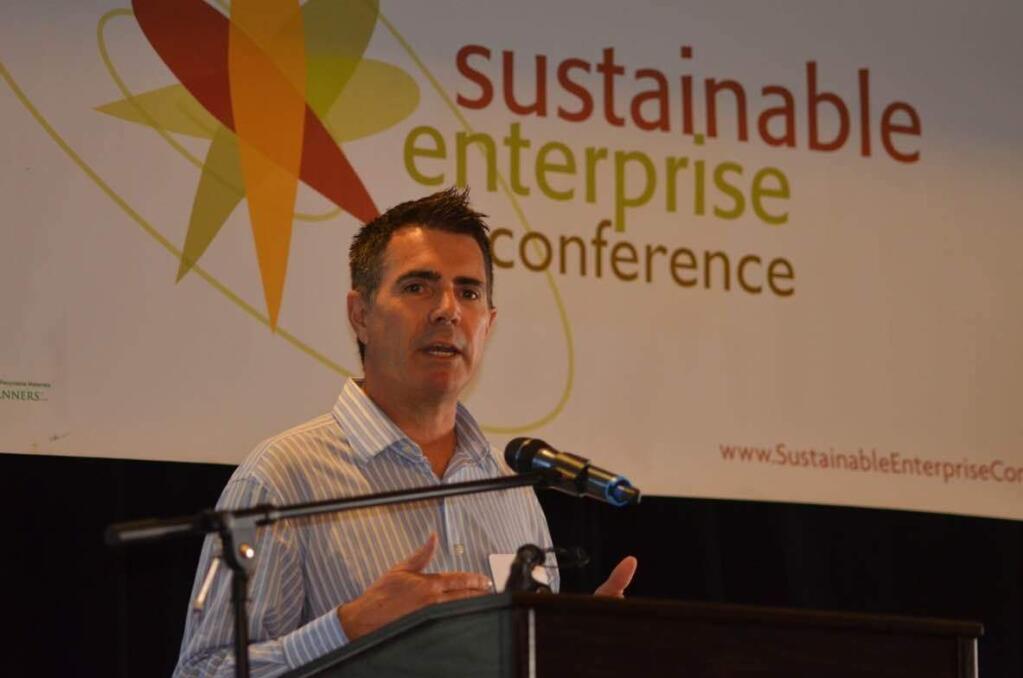 Brad Baker, chairman and CEO, Codding Investments, is the visionary behind SOMO Village, formerly Sonoma Mountain Village, where the 2015 Sonoma Sustainable Enterprise Conference was held. (Sam Euston)
