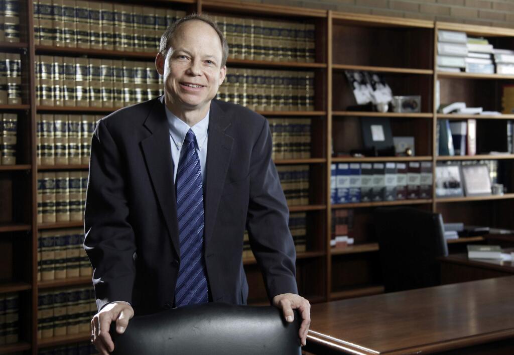 FILE - This June 27, 2011 file photo shows Santa Clara County Superior Court Judge Aaron Persky, who drew criticism for sentencing former Stanford University swimmer Brock Turner to only six months in jail for sexually assaulting an unconscious woman. A Northern California judge has ruled that a recall campaign can resume collecting signatures to oust a judge critics say gave too light a sentence to a college athlete convicted of sexual assault. In a tentative ruling Monday, Aug. 28, 2017, retired San Francisco County Judge Kay Tsenin agreed with the recall campaign that the county has authority over the recall of Santa Clara County Superior Court Judge Aaron Persky, not the state. (Jason Doiy/The Recorder via AP, File)