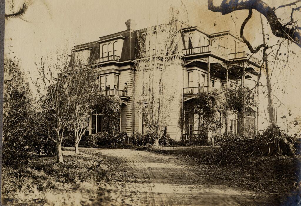 Harris lived in an elaborate Georgian mansion on the property, with a spring floor ballroom for dancing. (Courtesy of the Sonoma County museum)