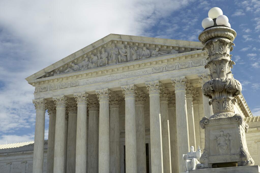 In this Jan. 27, 2020 photo, the Supreme Court is seen in Washington, DC. (AP Photo/Mark Tenally)