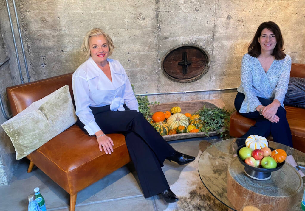 Real estate agents Lorene Campi and Lewise Salvadori in their new space in Glen Ellen.