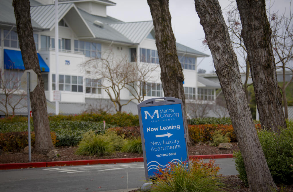 When opened, the Marina Crossing apartments were meant to attract staff to Sonoma State University by offering housing. Now, they are available for lease to the public._Tuesday, December 28, 2021._Petaluma, CA, USA. (CRISSY PASCUAL/ARGUS-COURIER STAFF)