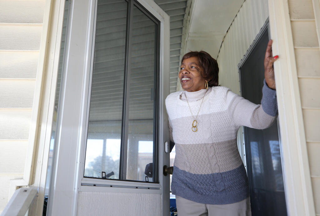 Gloria Robinson, 80, founder of Petaluma Blacks for Community Development, at her home in Petaluma, Calif., on Thursday, February 24, 2022.(Beth Schlanker/The Press Democrat)