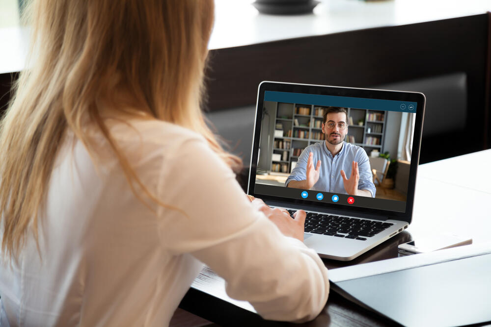 The video interview became the de facto choice for job interviews since COVID-19 has forced many recruiting efforts to go fully digital in lieu of in-person interviews. (Fizkes / Shutterstock)