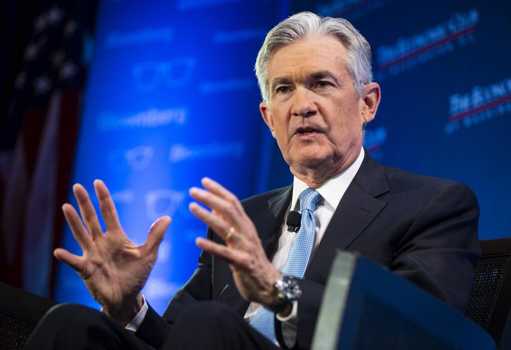 Jerome Powell, chairman of the Federal Reserve, speaks during an Economic Club of Washington D.C., on Jan. 10, 2019. MUST CREDIT: Bloomberg photo by Al Drago