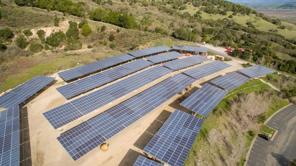 the Buck Institute for Aging partnered with Marin Clean Energy on the largest solar panel project in Marin.