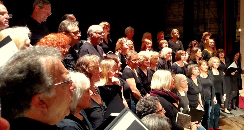 Some of the choir members at a performance last year,