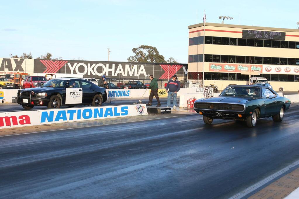 Participants at last year's Top the Cops drag racing event at Sonoma Raceway. (Submitted photo)