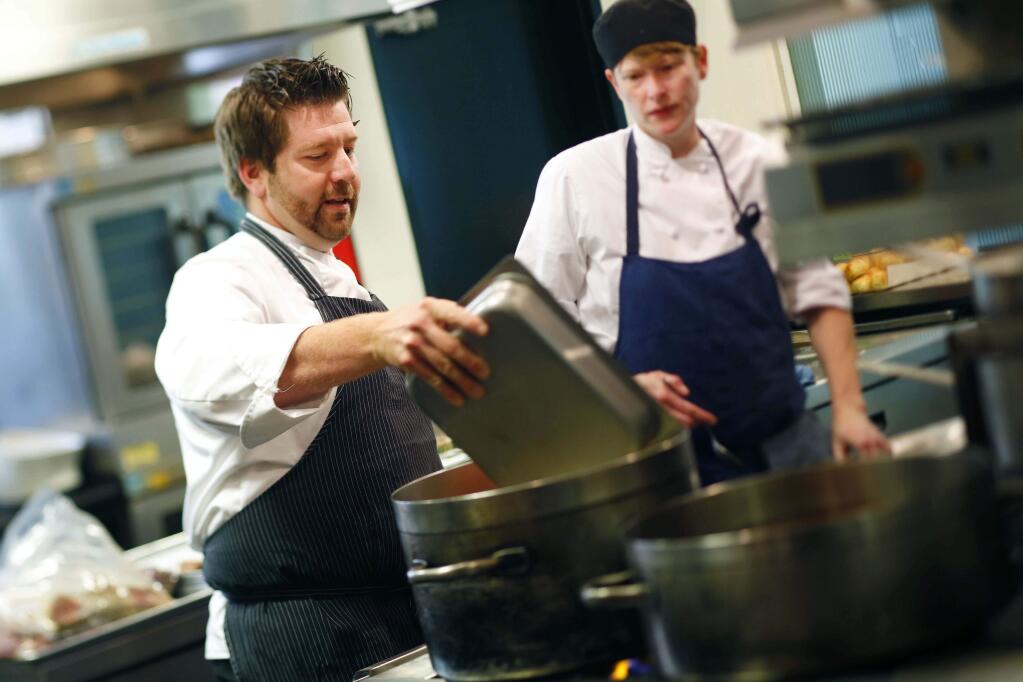 Chef Dustin Valette will lead a Zoom cooking class with Duskie Estes of Farm to Pantry on Dec. 9 to benefit the nonprofit. (Conner Jay / The Press Democrat, 2014)