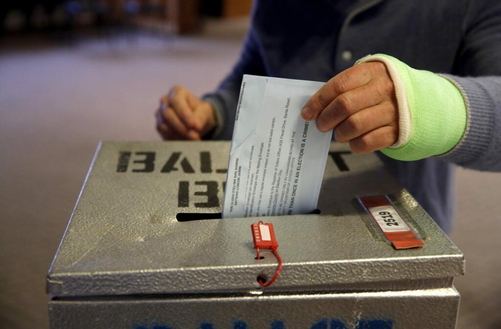 Thousands of ballots have yet to be counted in Mendocino and Lake counties. Candidates may have to wait weeks for the results. (BETH SCHLANKER/ The Press Democrat, file 2014)