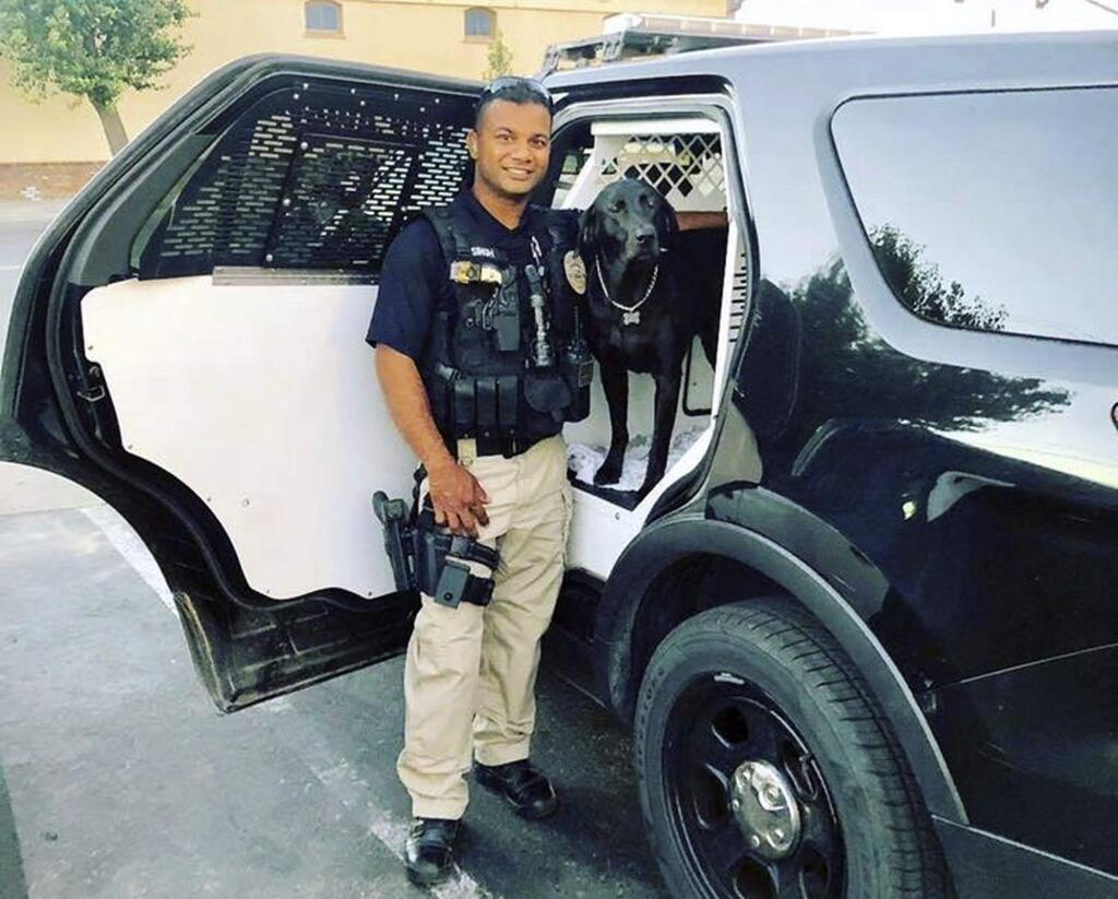 FILE - This undated photo provided by the Newman Police Department shows Officer Ronil Singh. The Northern California police officer was gunned down during a traffic stop the day after Christmas 2018. (Stanislaus County Sheriff's Department via AP,File)