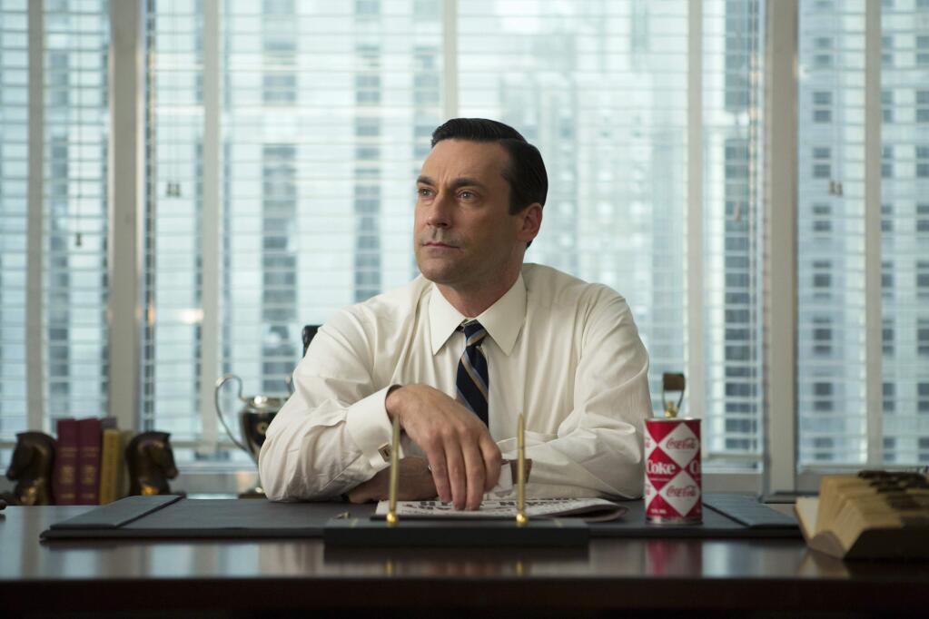 HOThis photo provided by AMC shows, Jon Hamm as Don Draper, in a scene from 'Mad Men,' season 7. 'Empire' and 'Mad Men' are among the leading contenders for the 67th Emmy Award nominations, to be announced 11:30 a.m. EDT Thursday, July 16, 2015, in West Hollywood, Calif. The Los Angeles ceremony will air Sept. 20 on Fox with host Andy Samberg. (Justina Mintz/AMC via AP)