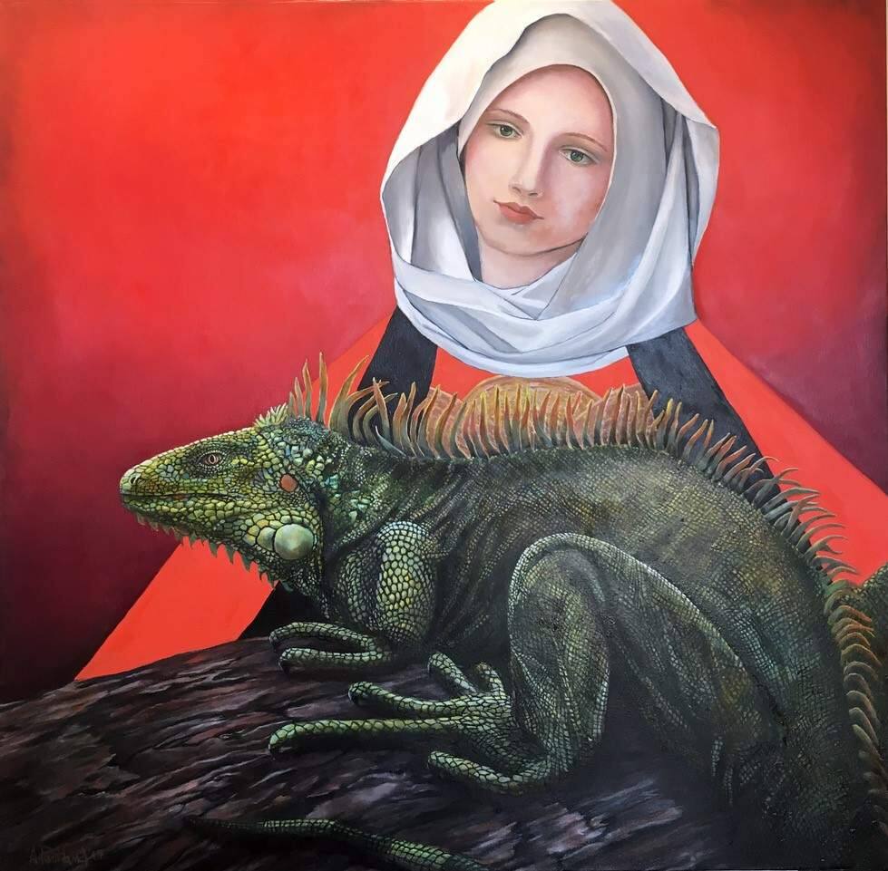'Iguana Madonna' by Anne Pentland. sold for $20,000 last year at a fundraisng auction for the Nimbus Arts community center in St. Helena ./ANNE PENTLAND