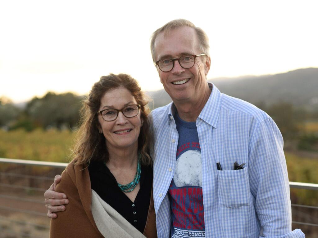 Pam and George Hamel Jr. during the NorCal wildfire relief fundraiser starring Rock & Roll Hall of Famer John Fogerty and held at Hamel Family Wines in Sonoma Saturday. November 11, 2017. (Photo: Erik Castro/for The Press Democrat)