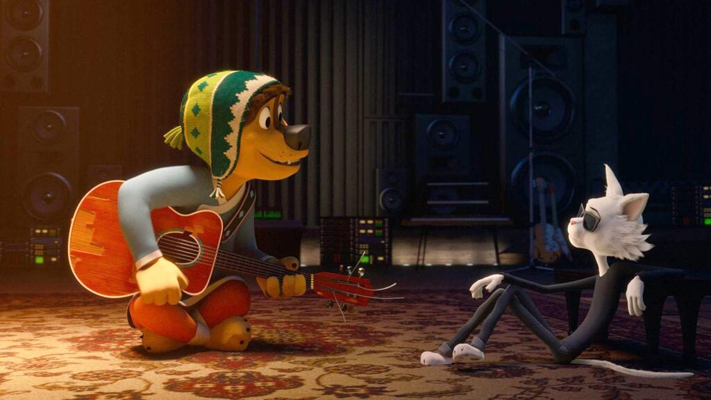 Summit PremiereLuke Wilson as the voice of Bodi, a dog who wants to be a rock 'n' roll star, and Angus (Eddie Izzard) a legendary, reclusive musician in 'Rock Dog.'