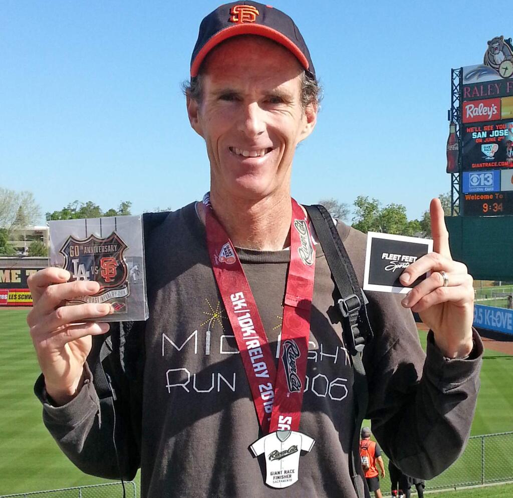 Submitted photoJohn Litzenberg won the 10K Sacramento Giant Race on April 21. He also won the 10K Napa Valley Turkey Chase and the 10K IPA race.