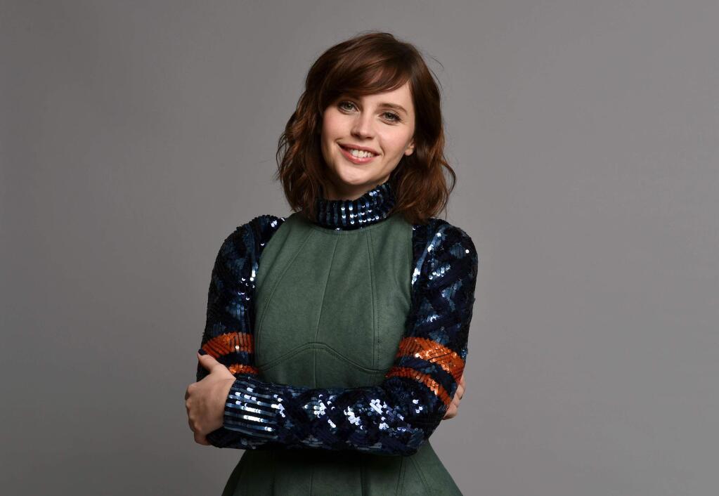 Felicity Jones poses for a portrait during the 87th Academy Awards nominees luncheon at the Beverly Hilton Hotel on Monday, Feb. 2, 2015, in Beverly Hills, Calif. (Photo by John Shearer/Invision/AP)