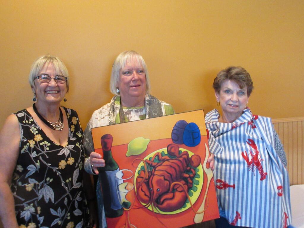 Sonoma Valley Soroptomists Maida Herbst, Cynthia Morris and Barbara Nobles are bust preparing for the lobsters to arrive.