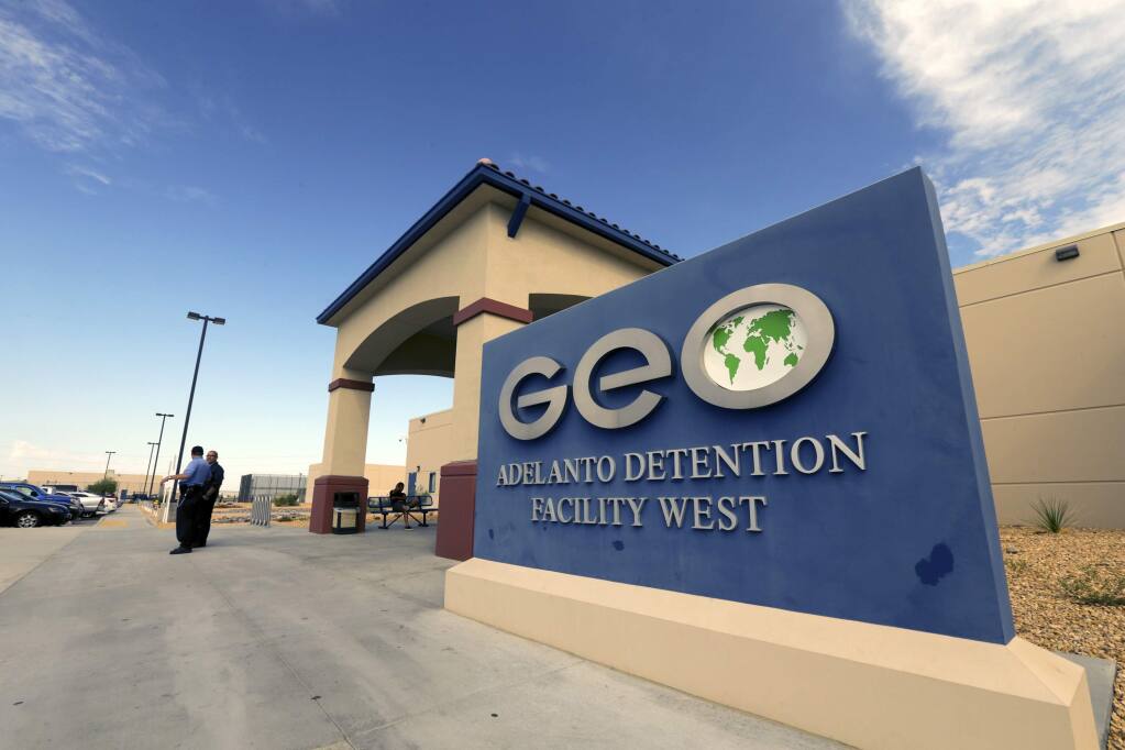 Adelanto Detention Facility where there have long been accusations by detainees of medical neglect, poor treatment by guards, lack of response to complaints and other problems.(Irfan Khan / Los Angeles Times/TNS)