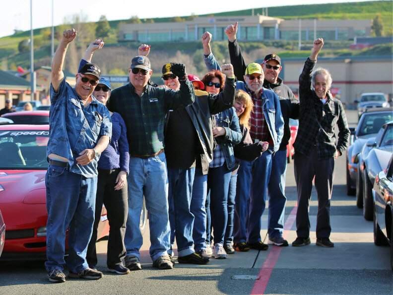 Members of the Northern California Corvette Club pose for a photo at the 6th annual Laps for Charity event at Sonoma Raceway in January, 2019. Drivers paid $150 for the experience with proceeds benefiting children's charities; Sonoma Raceway is currently accepting applicants for their charity donation program. (Photo Will Bucquoy/For the PD)