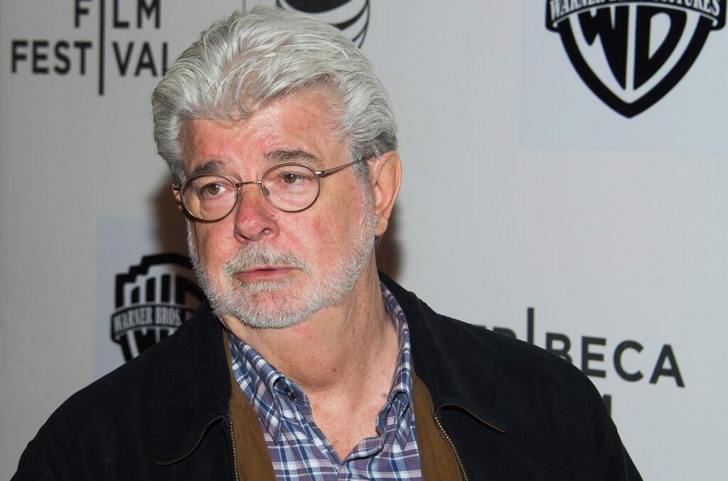 FILE - In this April 17, 2015 file photo, filmmaker George Lucas attends the Tribeca Film Festival in New York. Chicago Mayor Rahm Emanuel says Lucas has abandoned plans to build his art museum in Chicago after a legal challenge from a parks group. Emanuel released a statement Friday June 24, 2016, calling it a 'missed opportunity' that will cost the city millions of dollars in economic investment, jobs and educational opportunities for the city's youth. (Photo by Charles Sykes/Invision/AP, File)