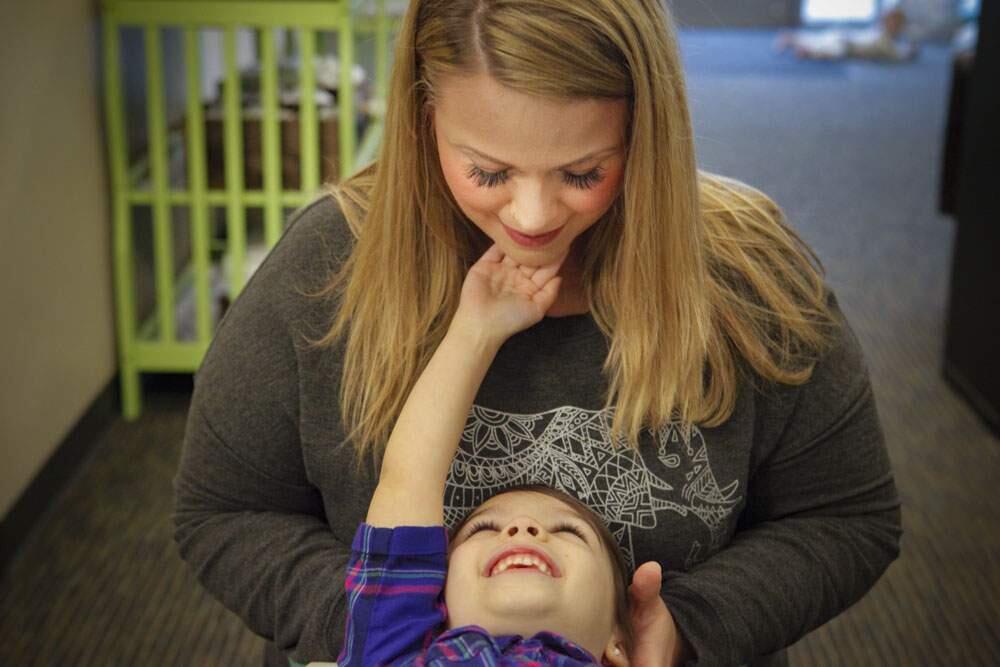 Petaluma, CA, USA.,Monday, January 08, 2018._Jen Santos of Acorn Chiropractic adjusts 4-year-old Elena Chambers. (CRISSY PASCUAL/ARGUS-COURIER STAFF)