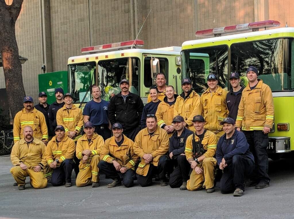 Southern California wildfire strike team led by Santa Rosa Fire Deputy Chief Bill Shubin with firefighters from Sonoma Valley, Napa, Novato, Alameda City and El Cerrito. (Bill Shubin)