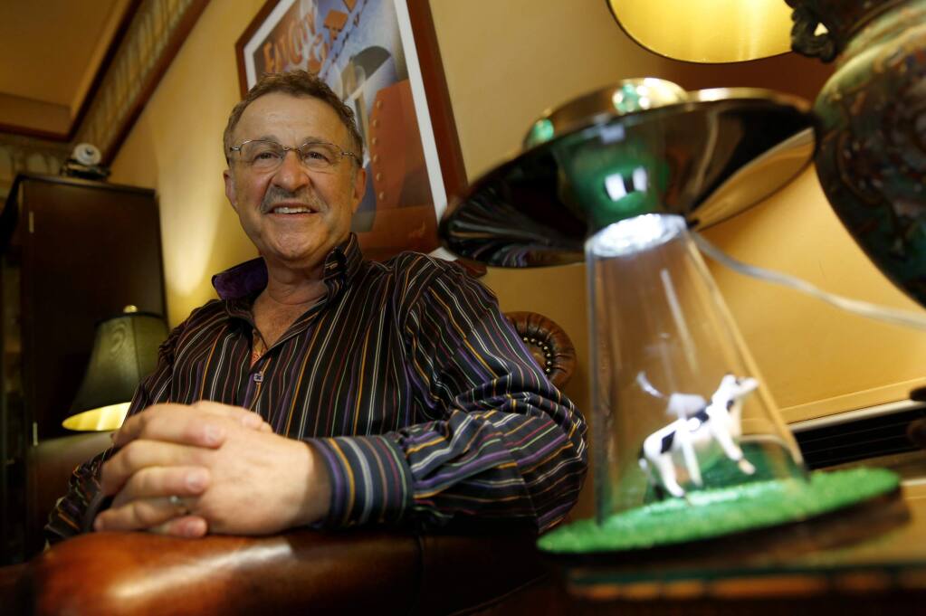 Ufologist Jim Ledwith at his home in Sonoma. File photo. (BETH SCHLANKER/ The Press Democrat)