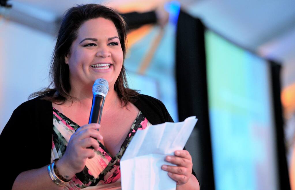 Becoming Independent CEO, Luana Vaetoe makes opening remarks at the Becoming independent Annual Gala on June 9th, 2018 at Becoming Independent facilities in Santa Rosa, California. (Photo Will Bucquoy / For the Press Democrat).