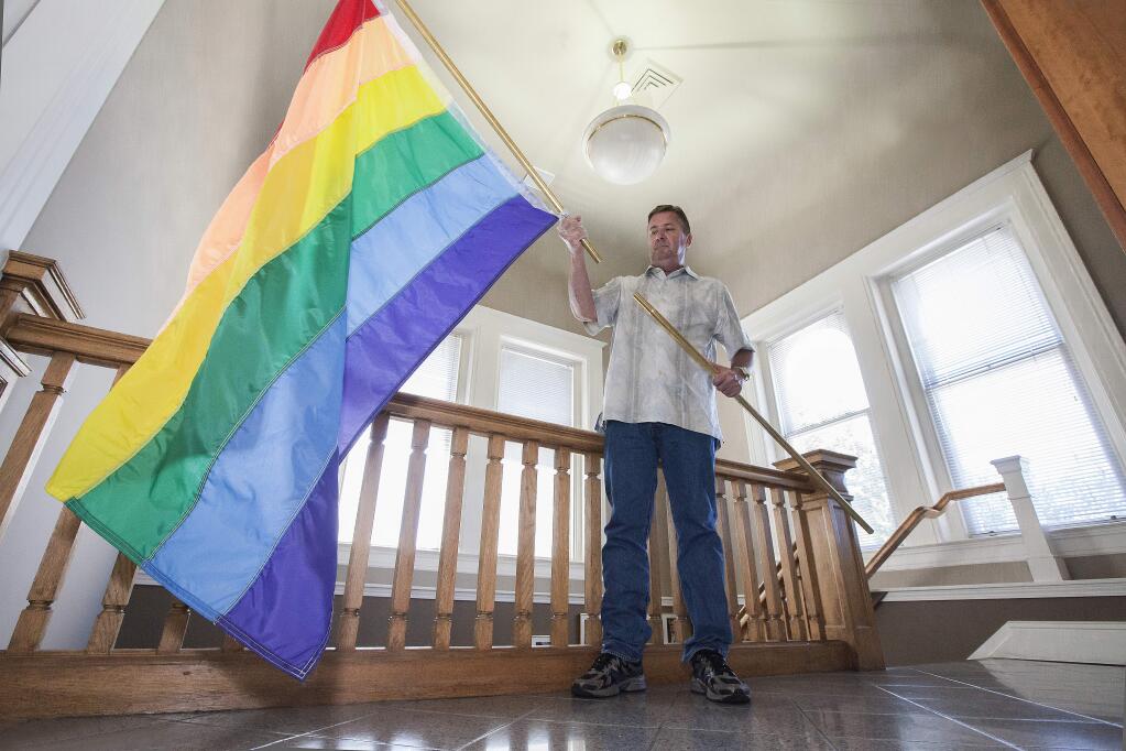 Mayor David Cook hoisted the rainbow flag above City Hall last Friday, commemorating a day that, in the eyes of many Valley residents, has been a long time coming.