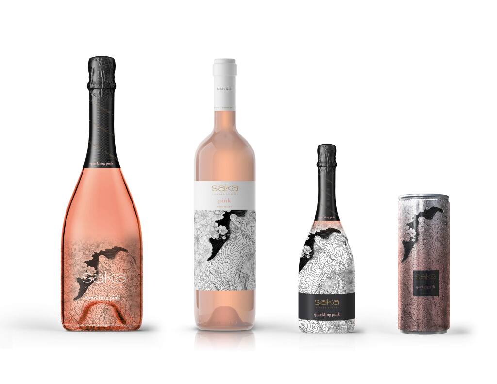 Napa-based House of Saka is developing a line of cannabis-infused nonalcoholic rose wine-style beverages. (courtesy image)