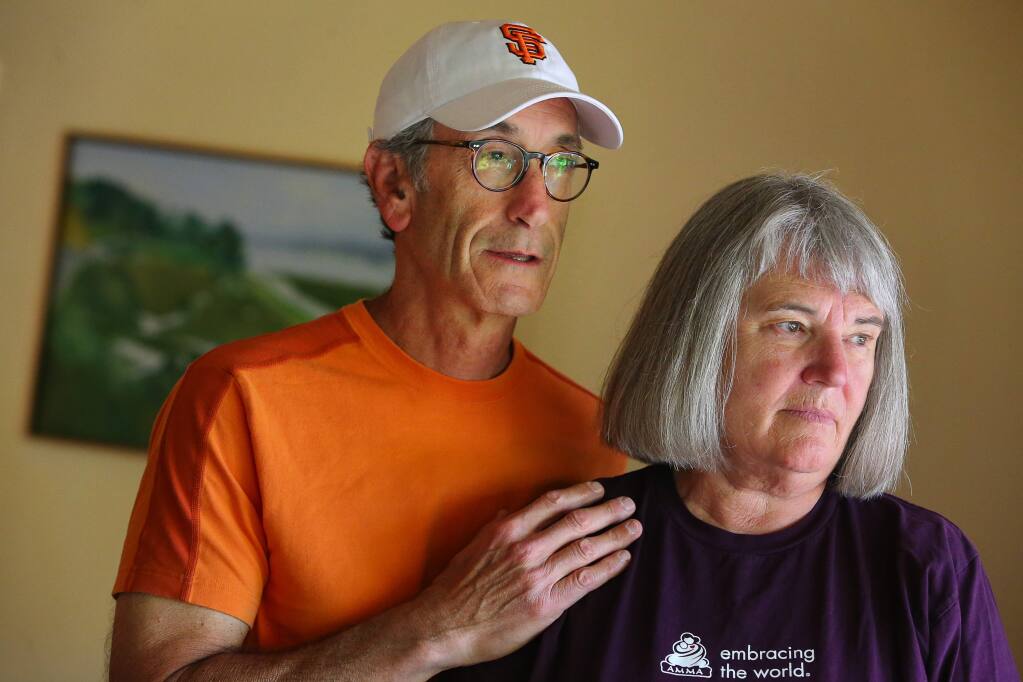 Barbara and Denny Bozman-Moss would like to see more treatment options for those with mental illness. Their son is currently in the Sonoma County Main Adult Detention Facility awaiting transfer to Napa State Hospital. (Christopher Chung/ The Press Democrat)