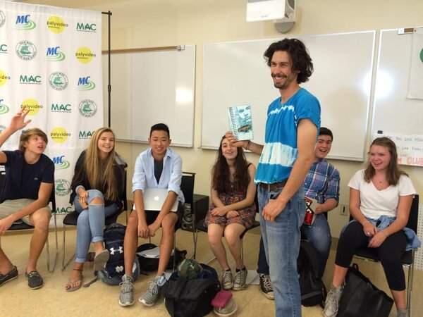 Actor James Franco met with Palo Alto students during the filming of 'Metamorphisis.'