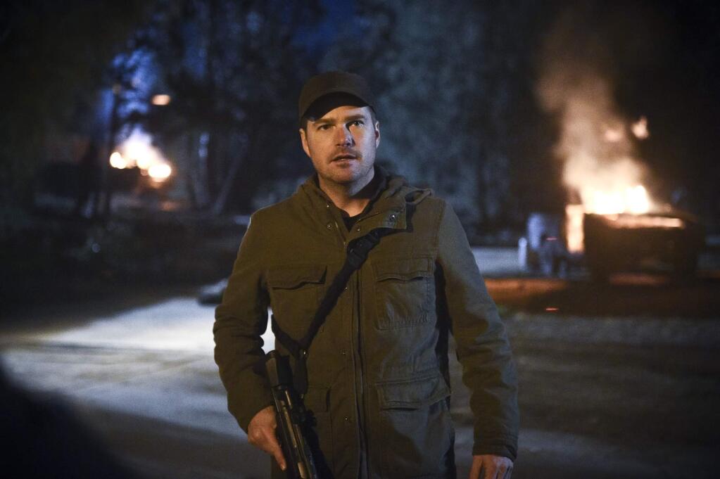 In this image released by CBS shows Chris O'Donnell as Special Agent G. Callen in a scene from, 'NCIS: Los Angeles.' The show has been renewed. (Ron P. Jaffe/CBS via AP)