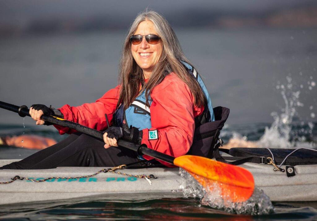 Patty Norman, in her kayak(PHOTO BY JOE BOONE)