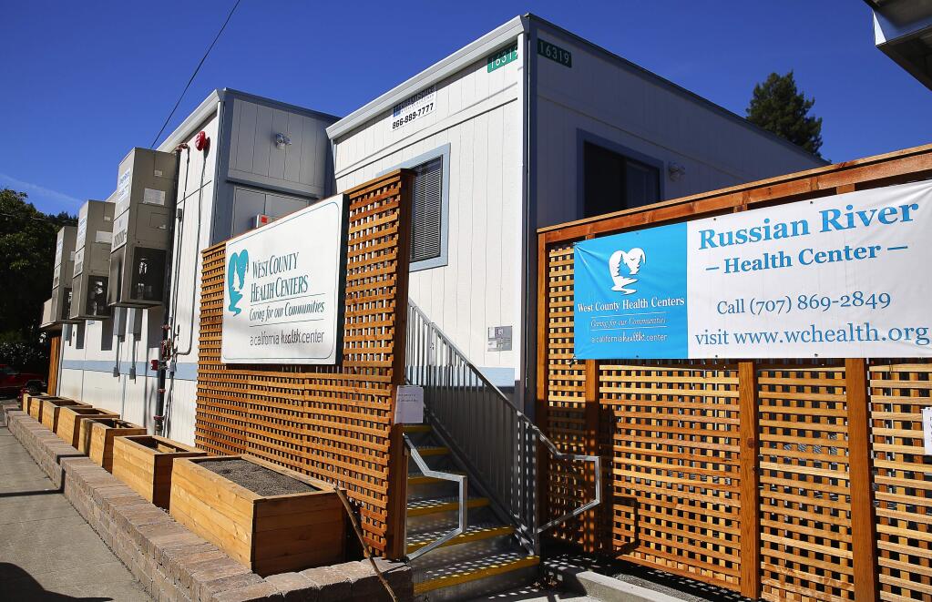 The Russian River Health Center, in Guerneville, recently reopened after it was destroyed by a fire, last December.(Christopher Chung/ The Press Democrat)