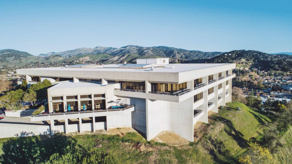 The 74,000-square-foot 1 Thorndale Drive office building overlooks north San Rafael from a hilltop. (Ross Pushinaitis / Exceptional Frames) Feb. 7, 2018