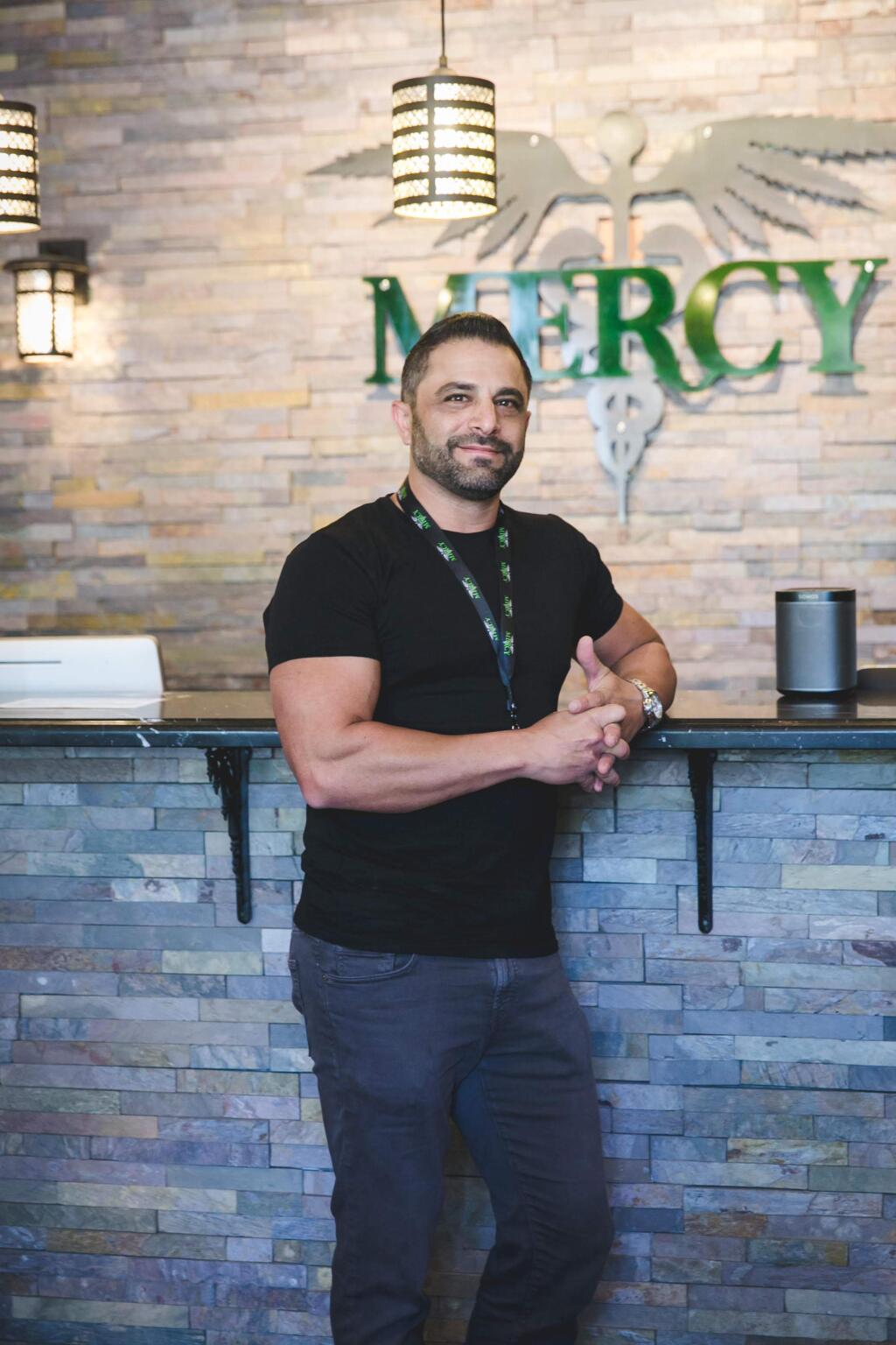 Brandon Levine, founder of Mercy Wellness Center and Doobie Nights in Cotati (MICHELLE FEILEACAN PHOTOGRAPHY)