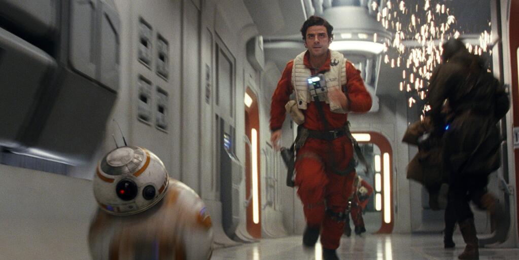 Oscar Isaac as Poe Dameron in a scene 'Star Wars: The Last Jedi.' (Lucasfilm)