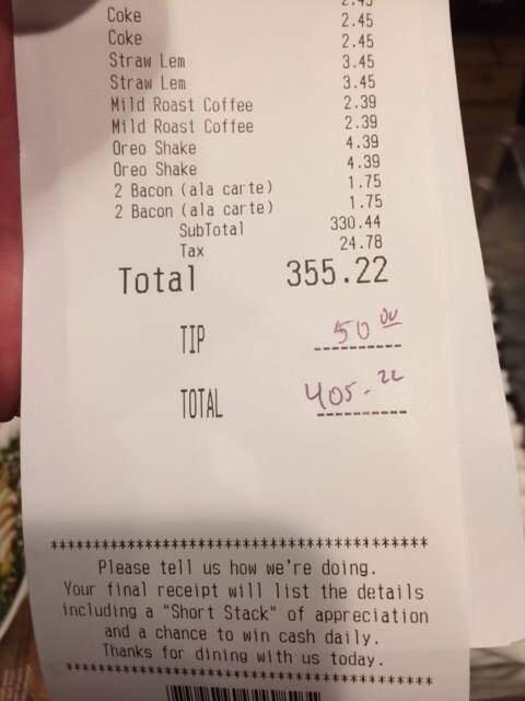The bill, posted to the Colton Fire Departments Facebook page, was paid for by an anonymous woman. (Courtesy/Colton Fire Department)