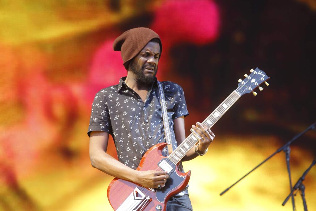 Gary Clark Jr. performs at Rock in Rio USA at the MGM Resorts Festival Grounds on Friday, May 8, 2015, in Las Vegas, Nev.. (Photo by John Davisson/Invision/AP)