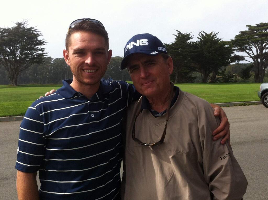 Teaching pro Brian McCormick, with his son, Kyle, will attempt to qualify for the U.S. Senior Open on June 1 at the Olympic Club in San Francisco.