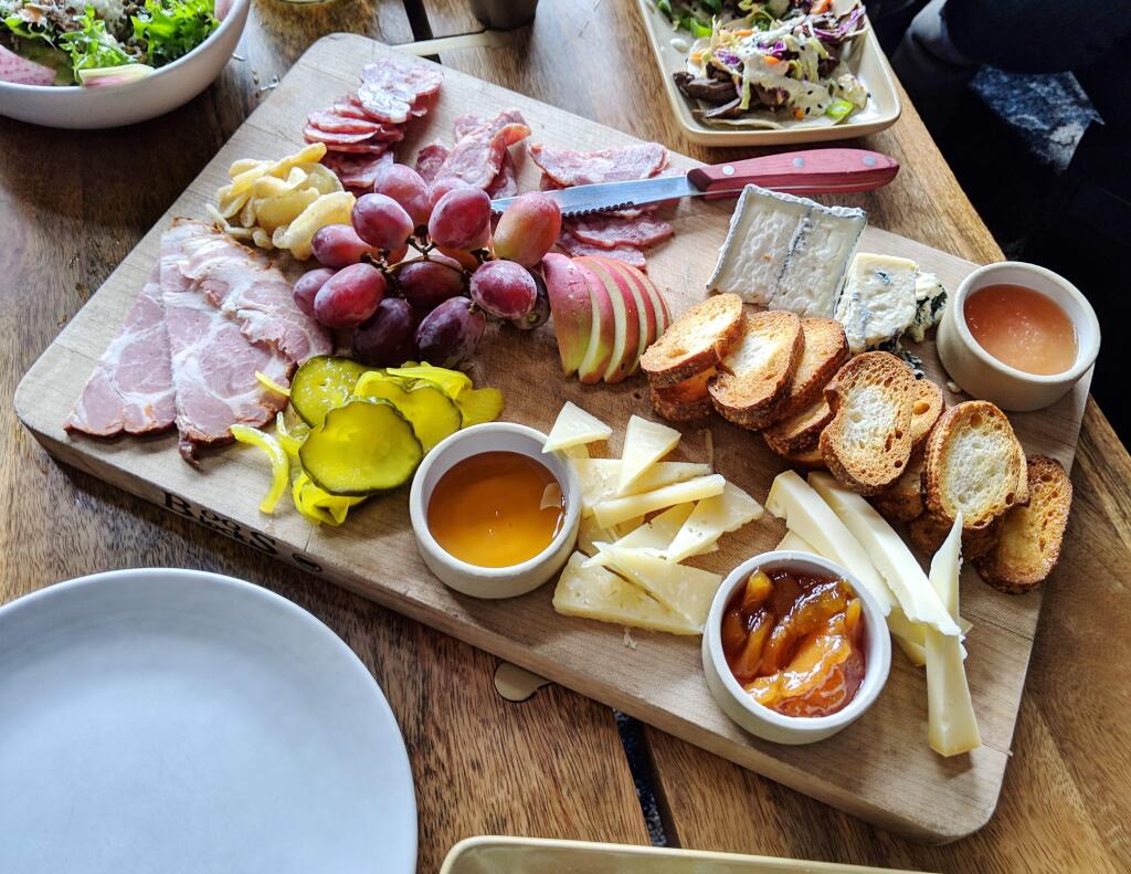The charcuterie board at Whisper Sisters. (HOUSTON PORTER/FOR THE ARGUS-COURIER)